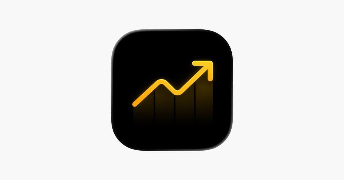 ChartsGPT app icon showing a rising yellow line chart